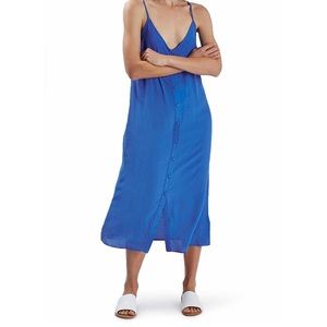 Topshop Button Down Strappy Midi Dress